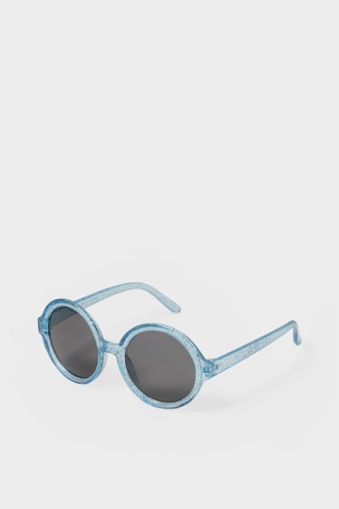 Kinderen: meisjes - Zonnebril - glanseffect - blauw