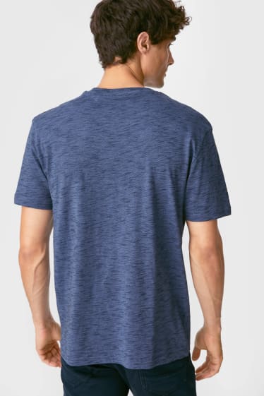 Hommes - T-shirt - bleu chiné