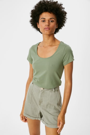 Femmes - Short - jean vert