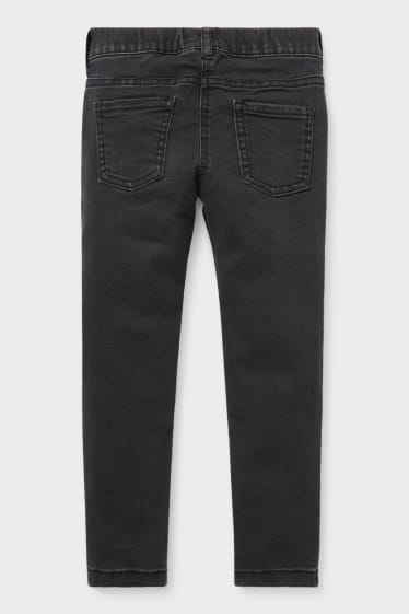 Bambini - Super skinny jeans - effetto brillante - jeans grigio scuro