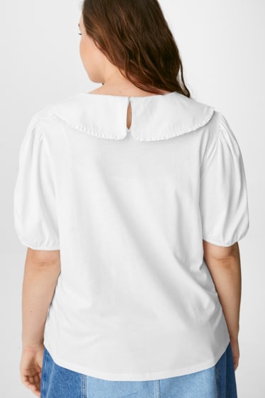 Teens & Twens - T-Shirt mit Kragen - weiß