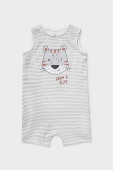 Unisex - Pigiama neonati - righe - bianco