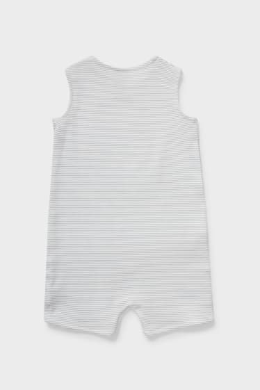 Babys - Baby-Schlafanzug - gestreift - weiß