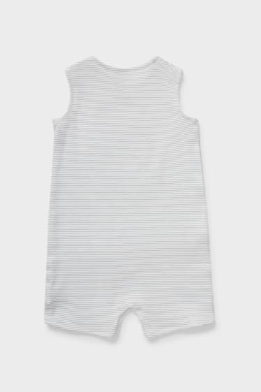 Unisex - Pigiama neonati - righe - bianco