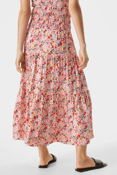 Women - Skirt - floral - white