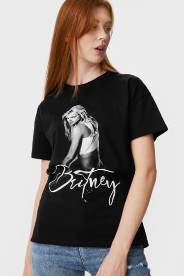 Dames - CLOCKHOUSE - T-Shirt - Britney Spears - zwart