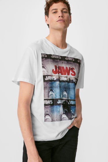 Uomo - T-shirt - Lo squalo - bianco