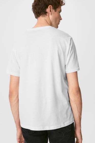 Mężczyźni - T-shirt - Szczęki - biały