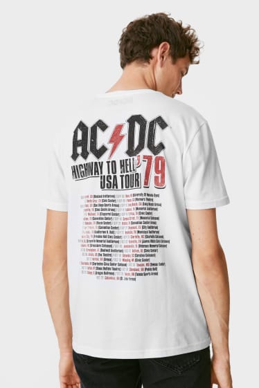Uomo - T-shirt - AC/DC - bianco