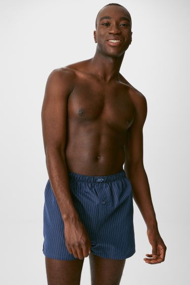 Uomo - Confezione da 5 - boxer - intessuto - blu scuro
