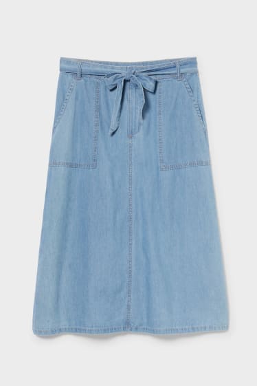 Women - Denim skirt - denim-light blue