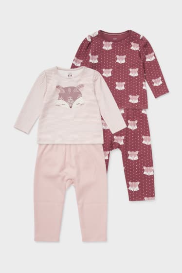 Babys - Multipack 2er - Baby-Pyjama - rosa / dunkelrot
