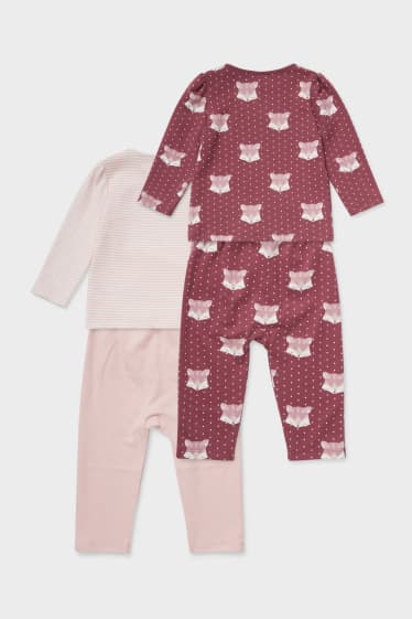 Babys - Multipack 2er - Baby-Pyjama - rosa / dunkelrot
