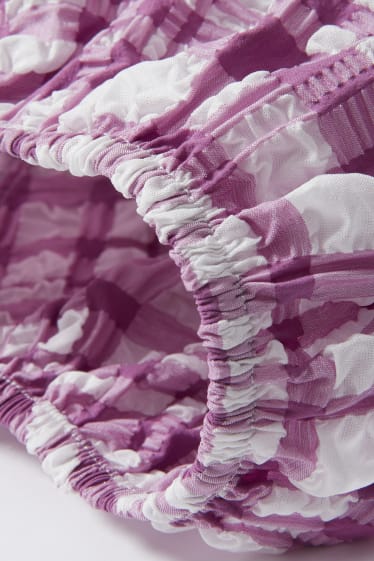 Femmes - Robe - à carreaux - violet / blanc