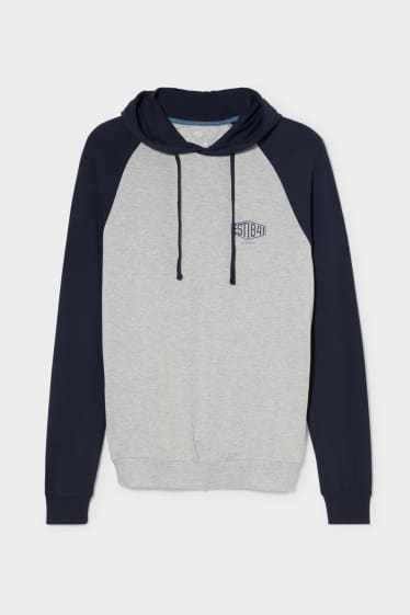 Men - Loungewear hoodie - blue / gray