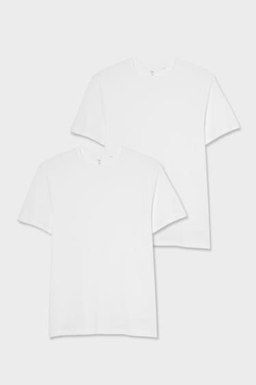 Heren - Set van 2 - T-shirt - flex - wit