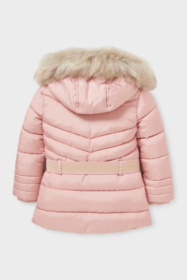 Kinderen - Gewatteerde jas met capuchon - roze