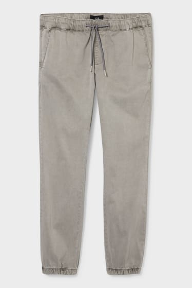 Hommes - Pantalon de toile - tapered fit - LYCRA® - gris clair