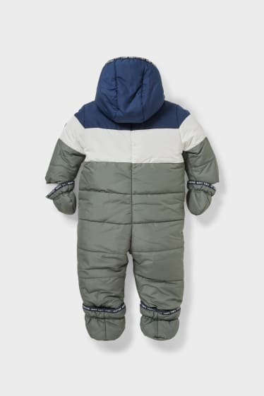 Babies - Baby snowsuit with hood - green