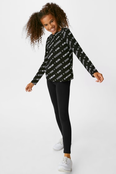 Kinderen - Set van 2 - legging - zwart