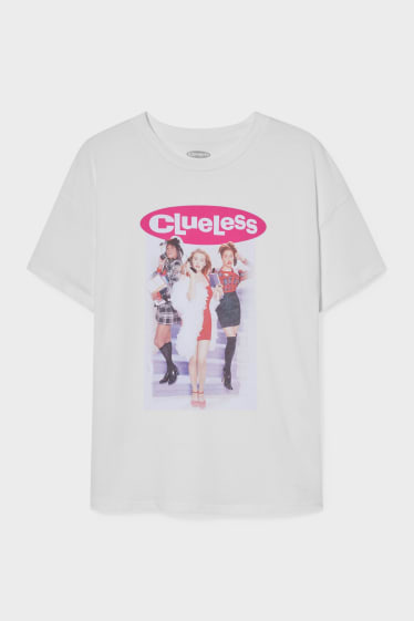 Nastolatki - CLOCKHOUSE - T-shirt - Clueless - biały