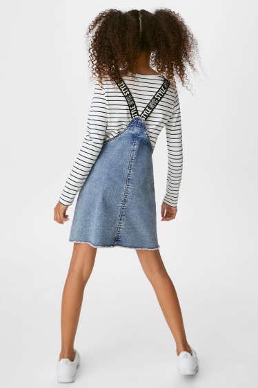 Kinder - Jeans-Latzkleid - jeans-hellblau