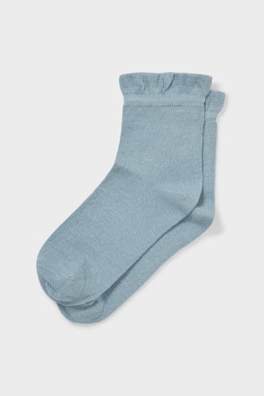 Damen - Socken - blau-melange