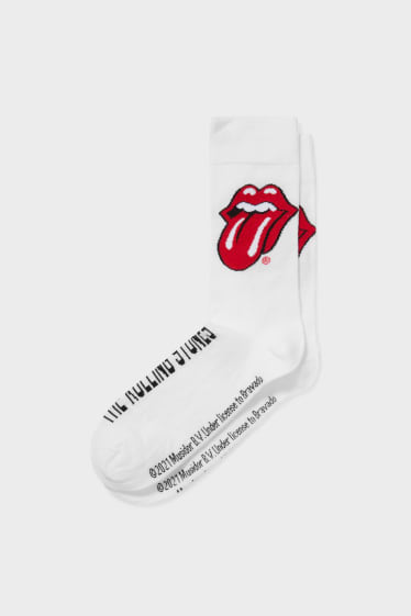 Mężczyźni - Skarpety - Rolling Stones - biały