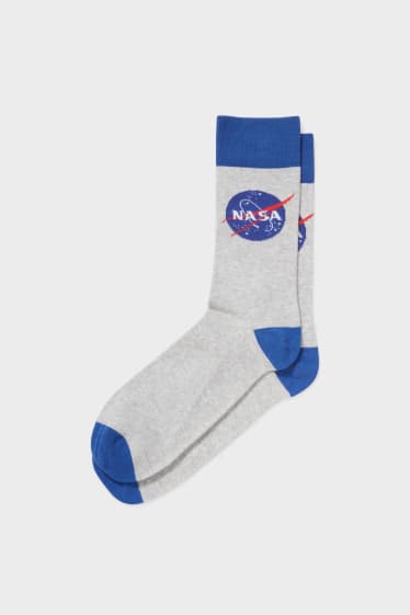 Men - Socks - NASA - light gray-melange