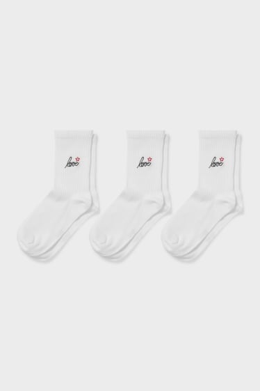 Dames - Set van 3 - sokken - wit