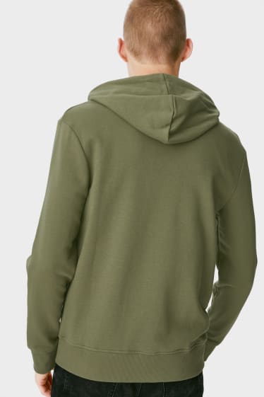 Men - Zip-through sweatshirt with hood - green