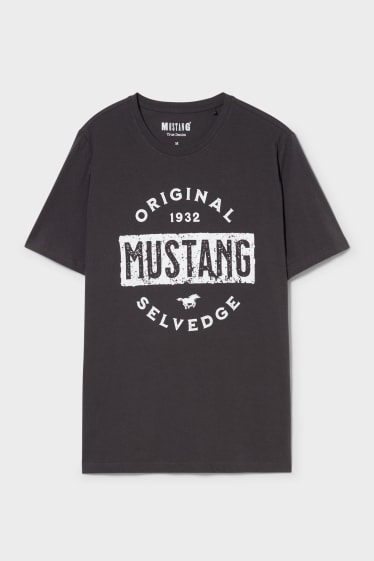 Hommes - MUSTANG - T-shirt - noir chiné