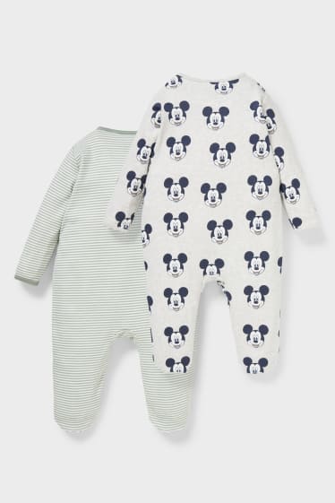 Bébés - Lot de 2 - Mickey Mouse - pyjamas pour bébé - gris