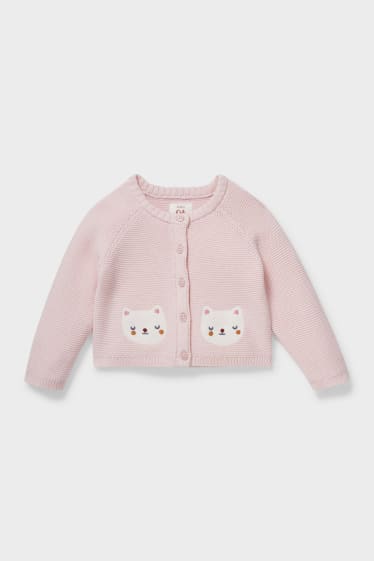 Bébés - Gilet en maille pour bébé - rose