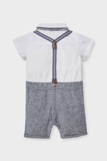 Baby's - Baby-outfit - 3-delig - wit / grijs
