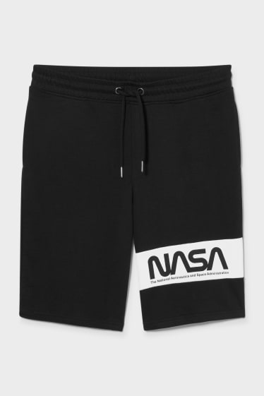 Uomo - Shorts in felpa - NASA - nero