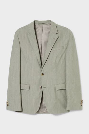 Men - Tailored jacket - slim fit - wool blend - light green