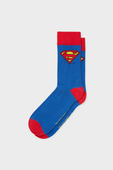 Men - Socks - Superman - red / blue