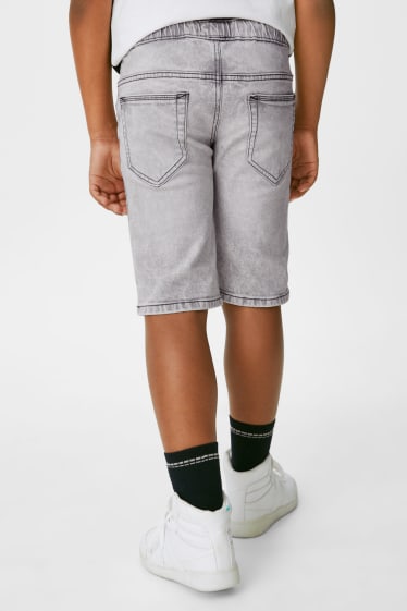 Kinderen - Bermuda van spijkerstof - jeanslichtgrijs