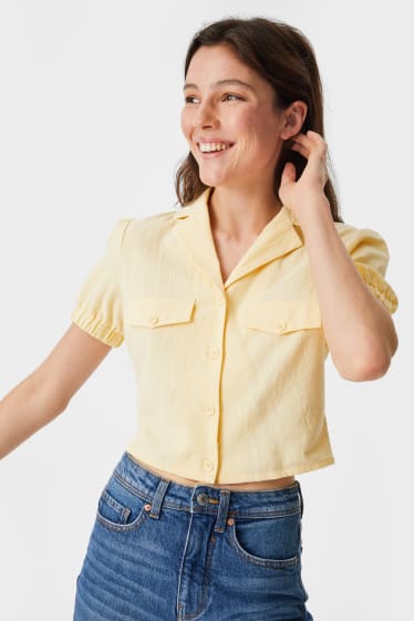 Mujer - CLOCKHOUSE - blusa - amarillo claro
