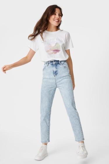 Teens & young adults - CLOCKHOUSE - mom jeans - denim-light blue