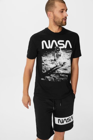 Hommes - Short en molleton - NASA - noir