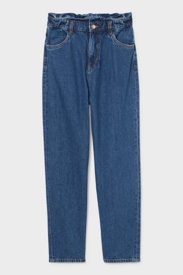 Nastolatki - CLOCKHOUSE - mom jeans - dżins-niebieski