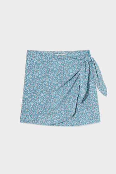 Teens & young adults - CLOCKHOUSE - skirt - floral - turquoise