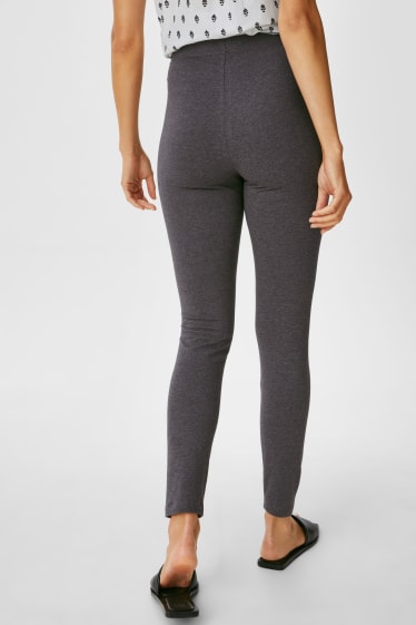 Mujer - Pack de 2 - leggings básicos - gris jaspeado