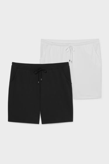 Women - Multipack of 2 - sweat shorts - black
