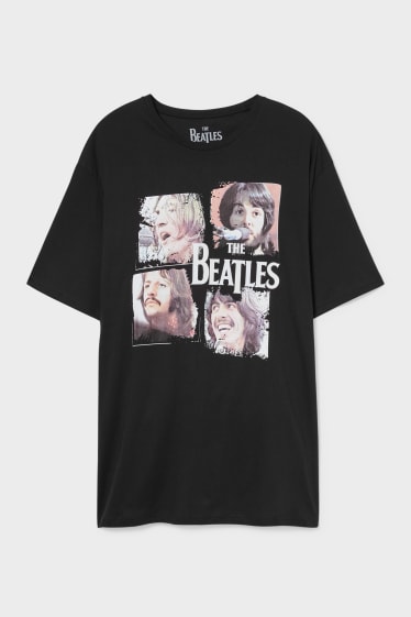 Heren - T-shirt - The Beatles - zwart