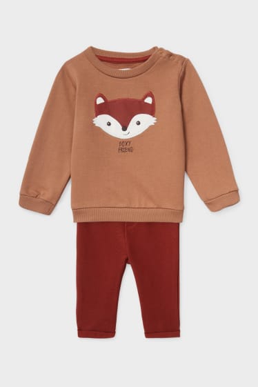 Babies - Baby outfit  - 2 piece - red / brown
