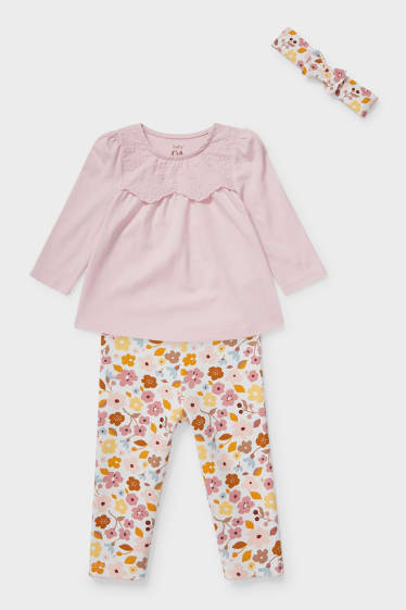Babies - Baby outfit  - 3 piece - rose