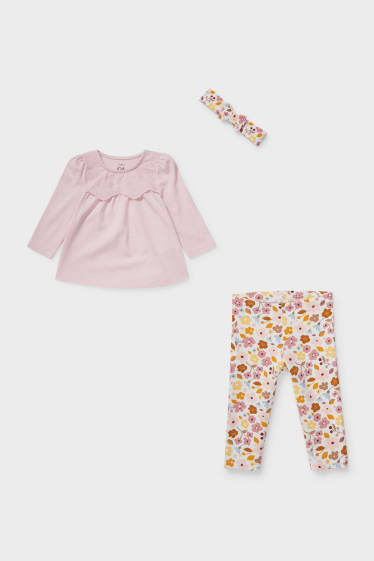 Babies - Baby outfit  - 3 piece - rose
